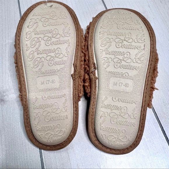 Fuzzy Reindeer Slide On Slippers Christmas Holiday - Picture 7 of 8